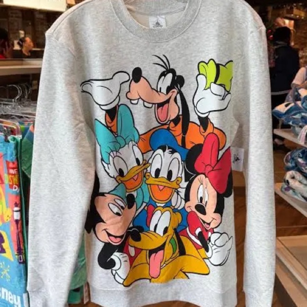 disney mickey and friends walt disney world crewneck sweatshirt xs grey